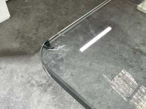 Postmodern glass top side tables - 4