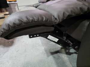 Pair of brown leather reclining armchairs - 3