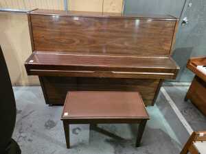 Yamaha upright piano with stool - 3