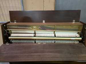 Yamaha upright piano with stool - 4