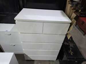 White six-drawer chest - 2