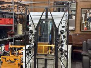 French Art Deco wrought iron hall stand - 2