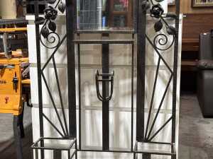 French Art Deco wrought iron hall stand - 3