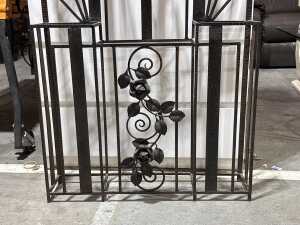 French Art Deco wrought iron hall stand - 4
