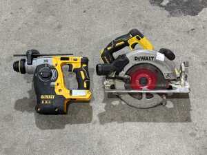 DeWalt cordless rotary hammer and circular saw