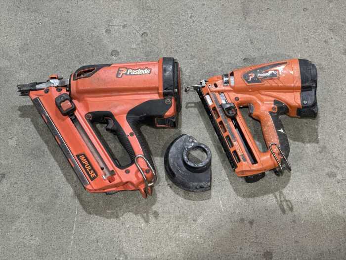Two Paslode nail guns