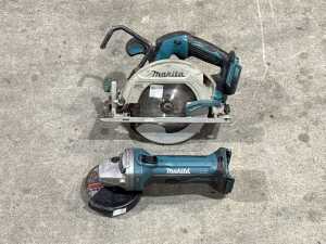 Makita circular saw and angle grinder