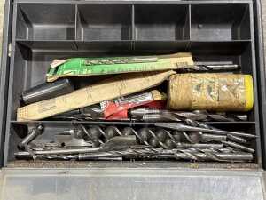 Tool case with assorted drill bits and accessories - 4