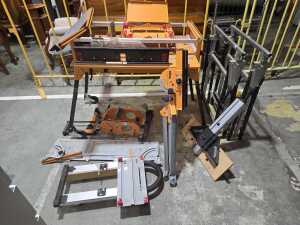Triton Series 2000 Workcentre with sliding extension table and accessories