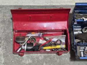 Two metal toolboxes with various tools - 3