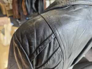 Black genuine leather overcoat - 3