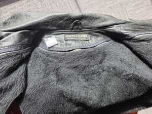Black genuine leather overcoat - 5