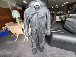 Dainese two-piece leather motorcycle suit