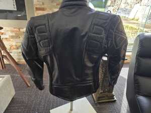 R Jays black leather motorcycle jacket - 4