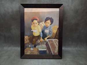 Lynette Rawlingson (working 1980s), Arrival, watercolour painting on paper