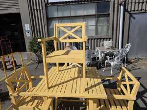 Six-piece timber outdoor setting - 2