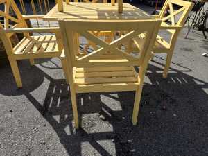 Six-piece timber outdoor setting - 3