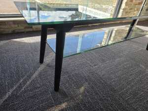 Contemporary glass console table - 3