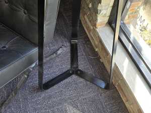 Italian-style modern black steel-framed coat rack - 3