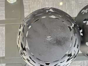 Two Alessi black decorative metal bowls - 3