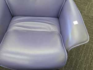 IMG Comfort Norway leather swivel recliner and matching footstool - 4