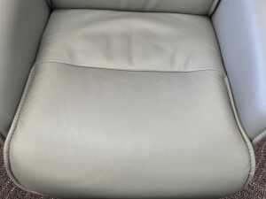 IMG Comfort Norway leather swivel recliner and matching footstool - 4