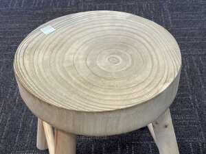 Rustic timber stool - 2