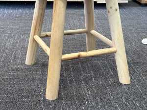 Rustic timber stool - 3