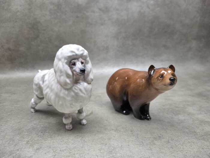 Two Royal Doulton porcelain animal figures, A/F