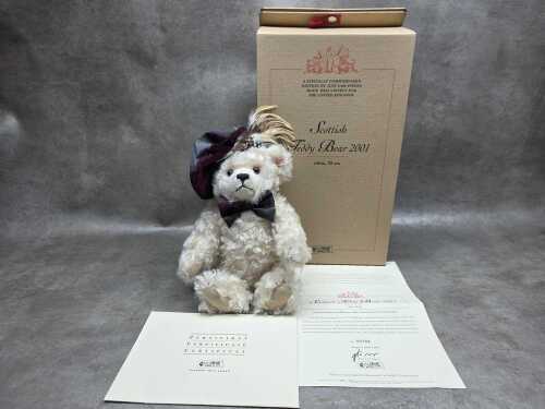 Steiff Scottish white teddy bear 2001