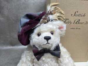 Steiff Scottish white teddy bear 2001 - 3