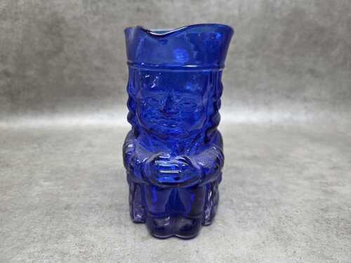 Whitefriars blue glass tankard 'Barnaby'
