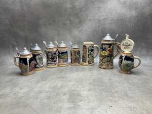 Barware, including bakelite ashtrays, beer steins - 2