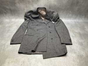 Designer-style pin stripe double breasted two-piece suit. - 5