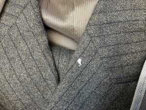 Designer-style pin stripe double breasted two-piece suit. - 6