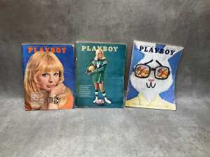 Five 1960s Playboy adult magazines, - 3