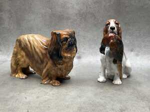 Four Royal Doulton porcelain dog figures, including Springer Spaniel - 2