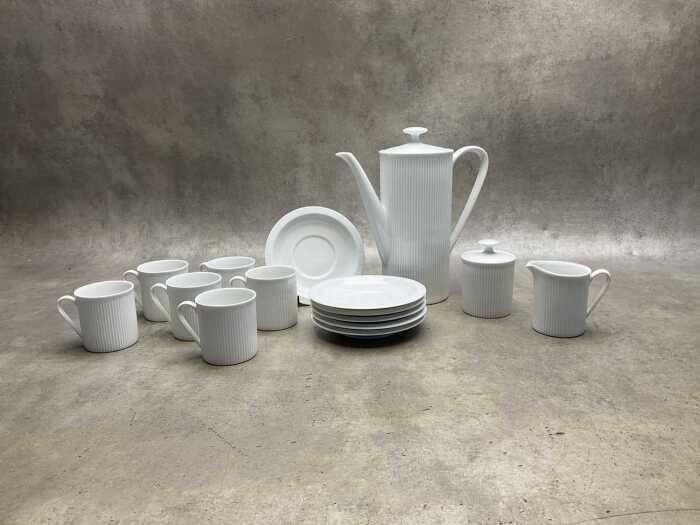 Arzberg 'Athena White' porcelain coffee set for six