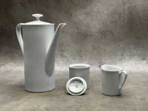 Arzberg 'Athena White' porcelain coffee set for six - 2