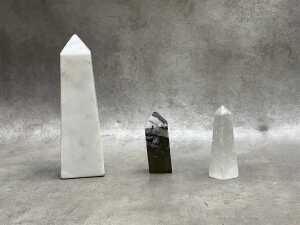 Collection of crystals including clusters, towers and pyramids - 2