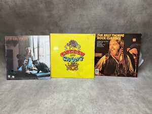Nine vinyl records, including 7" singles - 2