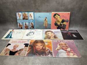 Ten female vocalist vinyl records, including Julie London