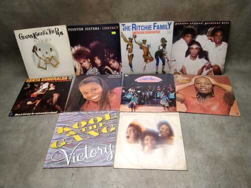 Ten Soul Funk vinyl records, including Pointer Sisters