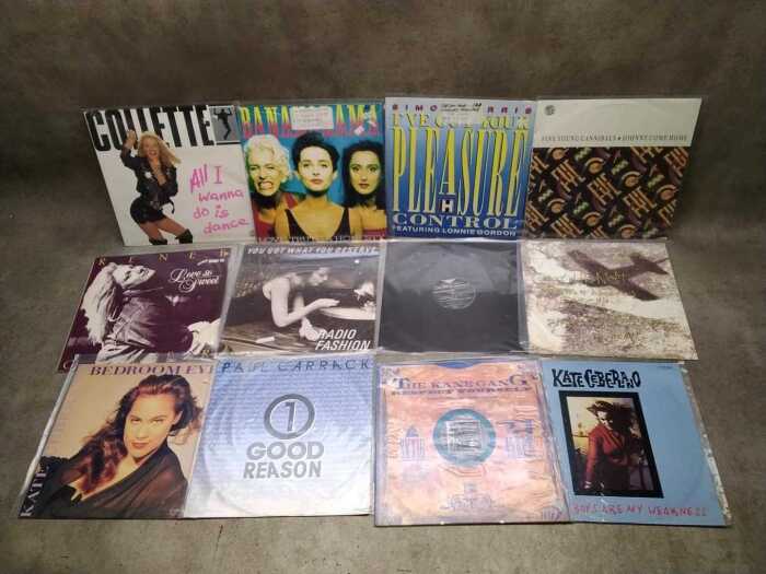 Twelve 12" vinyl singles, including Bananarama