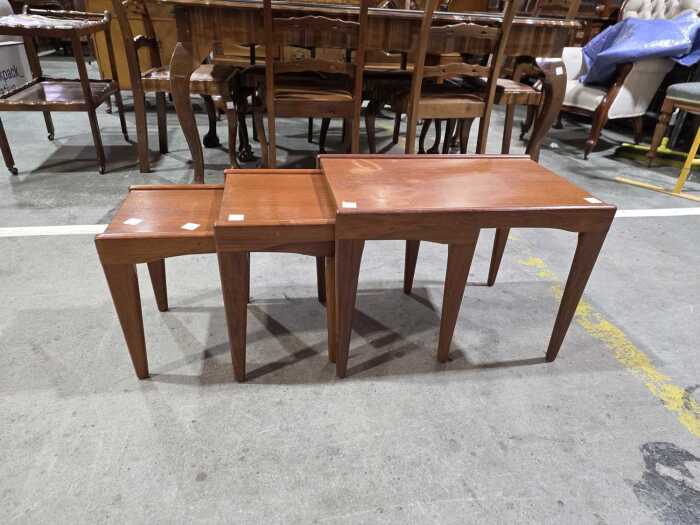 John Grimes mid-century teak nest of three tables