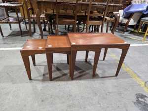 John Grimes mid-century teak nest of three tables
