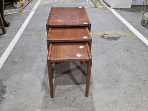 John Grimes mid-century teak nest of three tables - 2