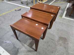 John Grimes mid-century teak nest of three tables - 3