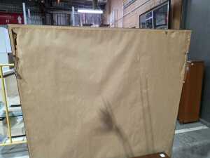 Dark timber framed wall mirror - 3
