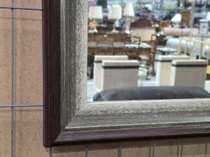 Rectangular black and grey framed mirror - 2